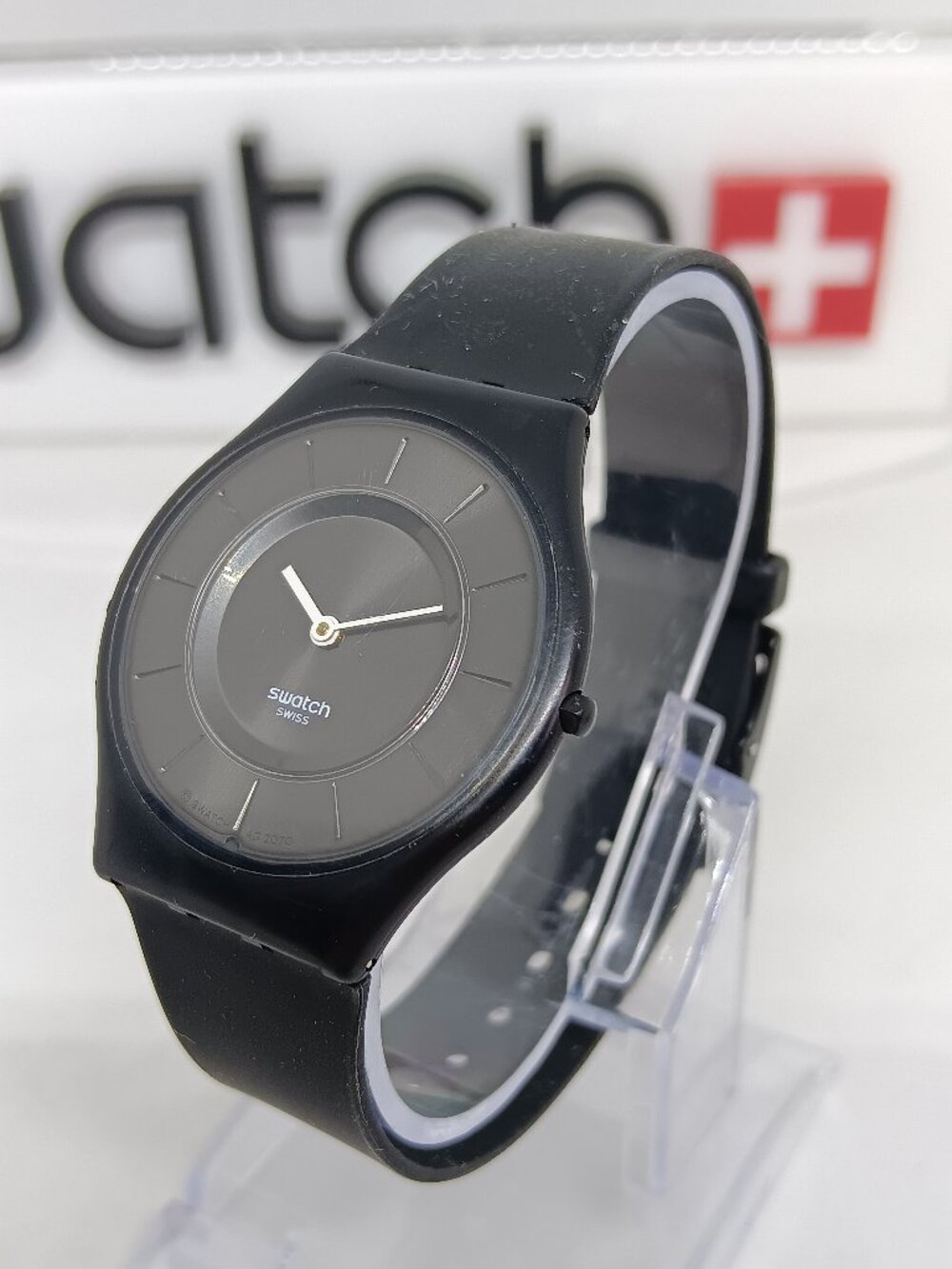 RARE Swatch Skin Classic "Liquirizia" SS08B100 Unisex 34mm Swiss Quartz Watch